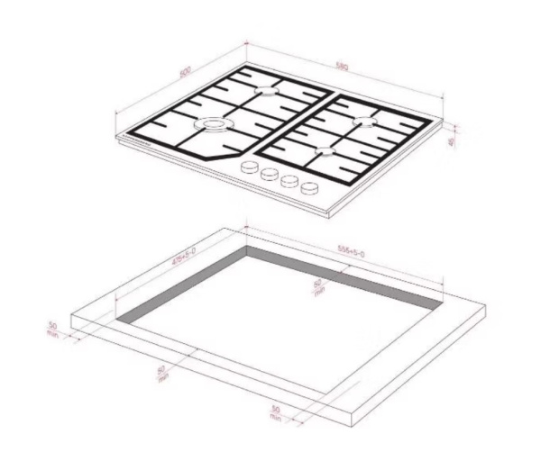 Газовая варочная панель Kuppersberg FS 66 X4.jpg