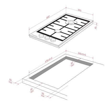 Газовая варочная панель Kuppersberg FS 36 X4.jpg